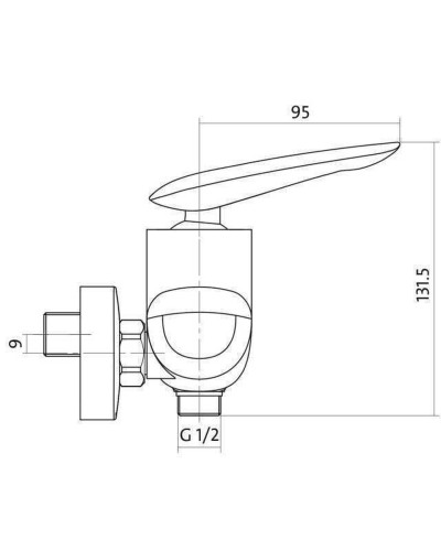 Змішувач для душу Cersanit MAYO S951-038