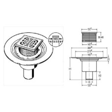 Трап VIEGA ф50 нерж. решiтка 150*150 з сифоном VIEGA 557188 (284862)