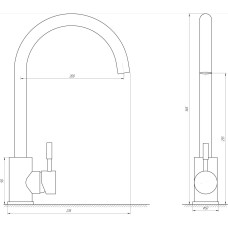 Змішувач для кухні MixMIRA ALPEN MS1-203S