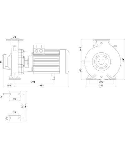 Насос моноблочний IR 40-200NA 11,0 кВт SAER (60 м3/год, 61 м)