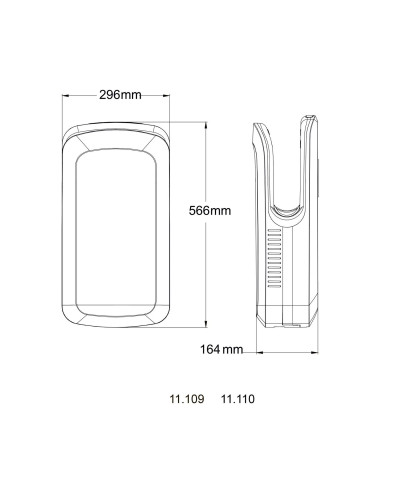 Сушарка для рук HOTEC 11.109 ABS White