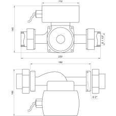 Насос циркуляційний енергоощадний Optima OP32-80AUTO 180мм + гайки