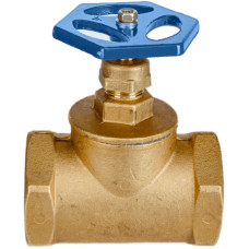 Кран ХВ вентильний прямий латунний 2″ВР х 2″ВР ливарний Б1128А VA