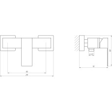Змішувач для душу Globus Lux SICILIA SBQ-105
