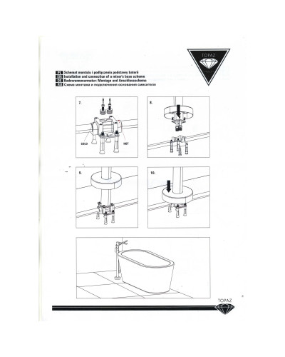 Змішувач для ванни TOPAZ BARTS TB 07113-H36