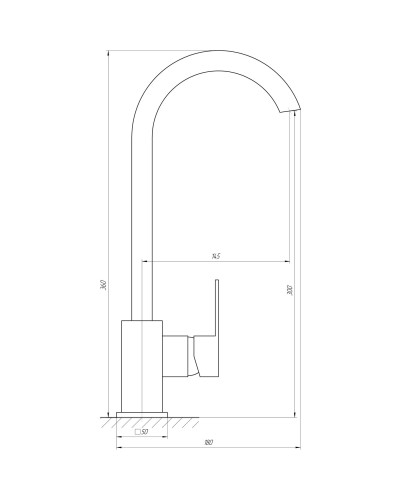 Змішувач для кухні Globus Lux Milano GLM-203SQ-BB