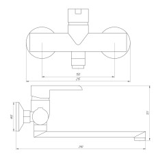 Змішувач для кухні DOMINO PRESTIGE DPS-104