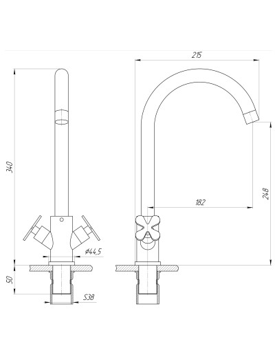 Змішувач для кухні Globus Lux DUKAT-8 SD8-203