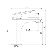 Змішувач для умивальника Globus Lux Koln GLK-0401