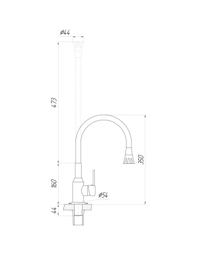 Змішувач для кухні Domino ELLIPSE DCC-203SA-B01