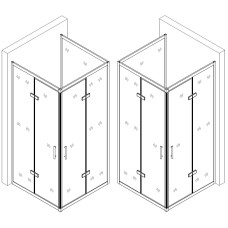 Душова кабіна BRAVO WDA N90TC БЕЗ піддона (1уп.)