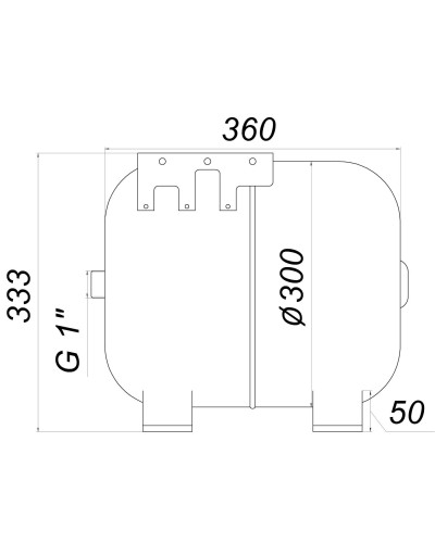 Гідроакумулятор з фіксованою мембраною 24л ZILMET HYDRO-pro 10bar горизонтальний ( 11A0002434 )