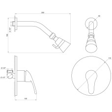Змішувач для душу Globus Lux SOLLY GLSO-0105S