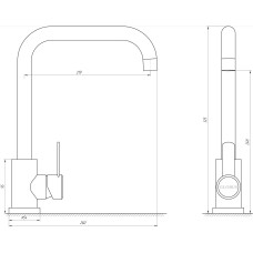Змішувач для кухні Globus Lux WIEN SUS2-203L