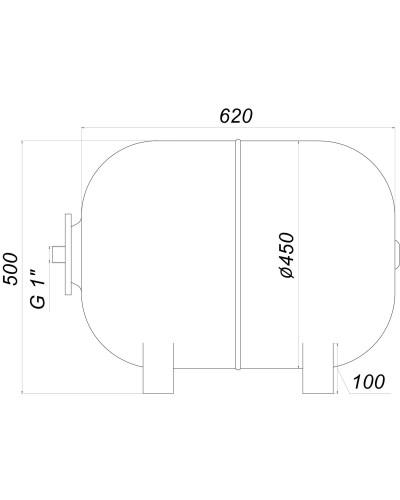 Гідроакумулятор 80л ZILMET ultra-pro 10bar ГОРИЗОНТАЛЬНИЙ ( 1100008005 )