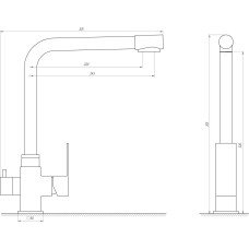 Змішувач для кухні під осмос MixMIRA ALPEN MS-0110-BB