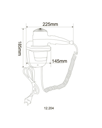 Фен HOTEC 12.204 ABS White