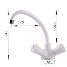 Змішувач для кухні BRAVO B2-11-203 термостійкий ABS пластик