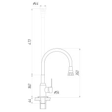 Змішувач для кухні Domino ELLIPSE DCC-203SA-G03
