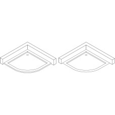 Душовий піддон півкруглий BRAVO PILICA RS100I (1уп.)