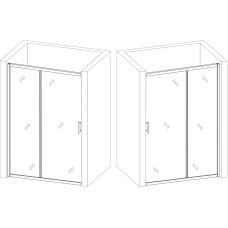 Душові двері BRAVO TORMES 160FS (2уп.)