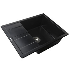 Гранітна мийка Mira ONZA чорний 650 х 500 мм