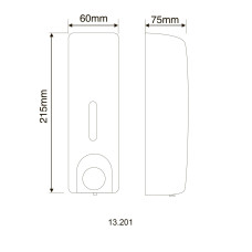Дозатор рідкого мила HOTEC 13.201 ABS White пластик , одинарний 350мл