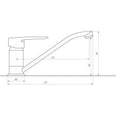 Змішувач для кухні CRISTAL SEVA GSV-0203M