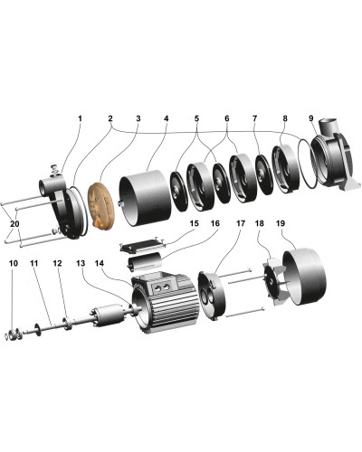 Насос відцентровий багатоступінчастий Optima MH-N 1300INOX 1,3кВт нерж, колеса