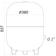 Гідроакумулятор з фіксованою мембраною 50 л ZILMET HYDRO-pro 10bar вертикальний ( 11A0005000 )