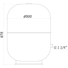 Гідроакумулятор з фіксованою мембраною 105 л ZILMET HYDRO-pro 10bar ( 11A0010500 )