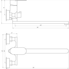Змішувач для ванни Globus Lux Ontario GLO-0208