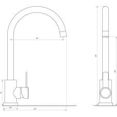 Змішувач для кухні MixMIRA WIEN MS2-203S-BB