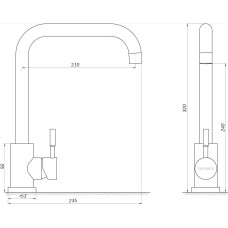 Змішувач для кухні EcoMIX ALPEN SBT3-203L