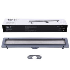 TM009-70C-Трап лінійний душовий TILLO-70см,решітка нерж. під плитку, сухий затвір,поворот, Туречч