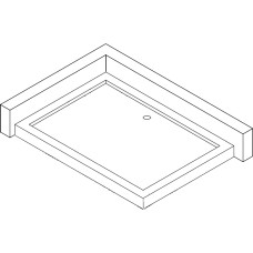 Душовий піддон прямокутний BRAVO NAREW SL120F (1уп.)