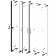 Шторка для ванної BRAVO BRDA 150FS (2уп.)