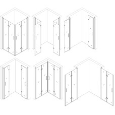 Душова кабіна BRAVO PANEW N90TC БЕЗ піддона (1уп.)