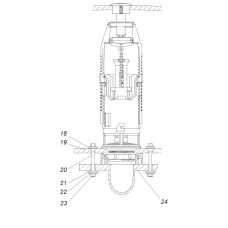 Комплект арматури для зливного бачка з боковою подачею води 1/2 ″ та одним режимом зливу СТОП АБк-05