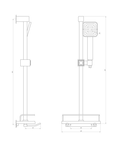 Душова стійка Dishi L116-TP-KIT