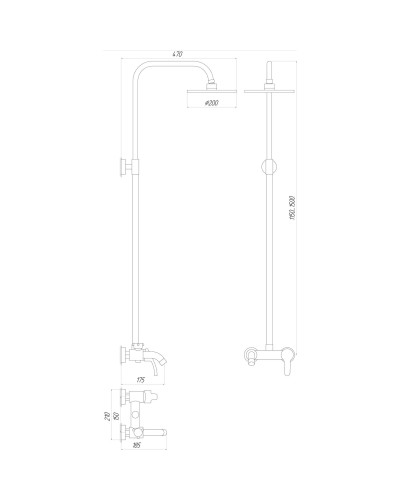 Душова система Globus Lux SOLLY VAN-GLSO-0001