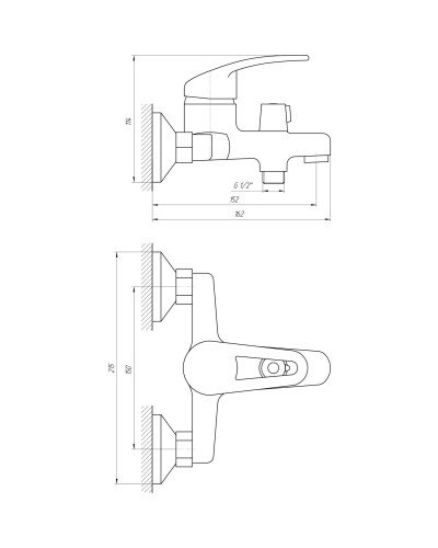 Змішувач для ванни Globus Lux Caprice GLCA-0102N