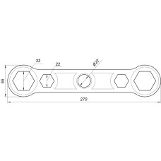 Ключ монтажу футорок CRISTAL NR-1015