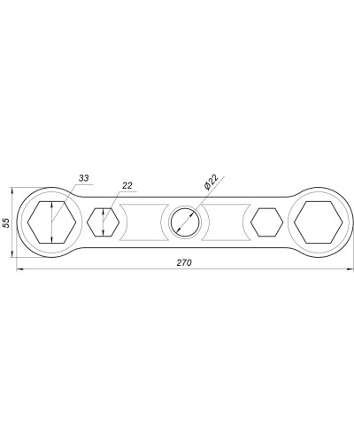 Ключ монтажу футорок CRISTAL NR-1015