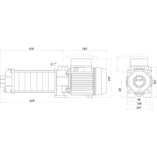 Насос відцентровий горизонтальний багатоступеневий OP-32/11 2.2 кВт SAER (8 м3/ч, 101 м)