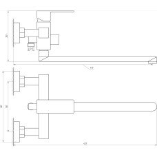 Змішувач для ванни Globus Lux SICILIA SBQ-208L