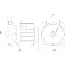 Насос вiдцентровий CM 1 PL 1,1 кВт SAER (7.2 м3/год, 44 м) трифазний