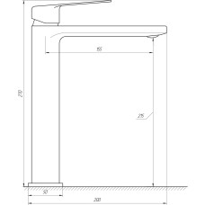 Змішувач для умивальника TOPAZ ODISS TO 18203-H52-WW