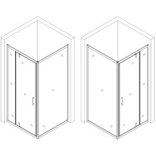Душова кабіна BRAVO MORAVA N90FS БЕЗ піддона (1уп.)