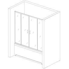 Шторка для ванної BRAVO BRDA 170FS (2уп.)